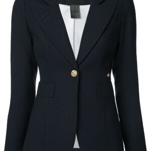 Smythe Duchess Wool Blazer in Navy
